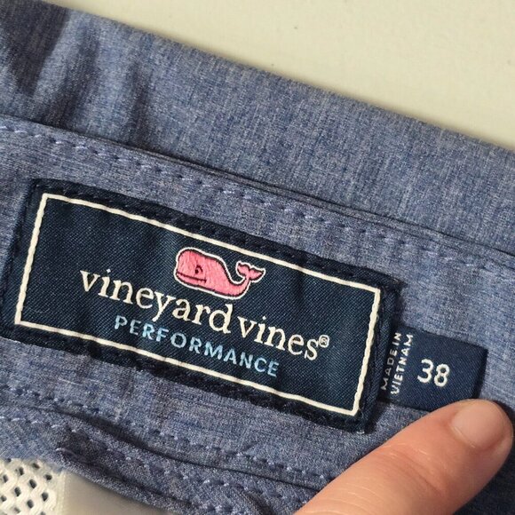 Vineyard Vines Shorts Mens 38 Blue Performance Breaker Stretch Golf Preppy - Picture 4 of 12